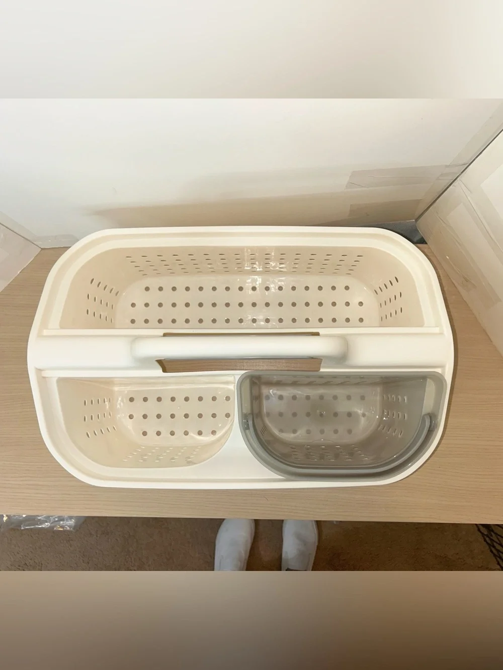 Target White 2-in-1 Shower Caddy with Gray Handle
